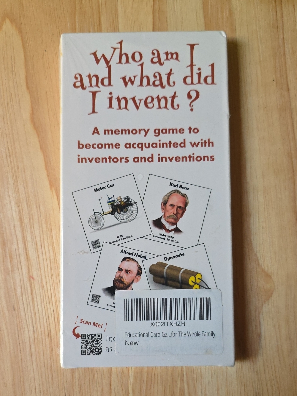 Who Am I and What Did I Invent? Memory Card Game
